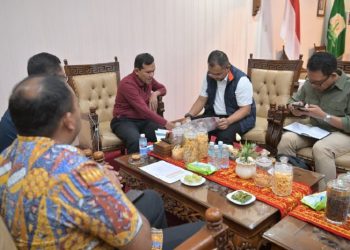 Wagub Aceh Bahas Penanganan Bencana dan Pembangunan Huntara Bersama Wakil Kepala Badan Pengaturan BUMN