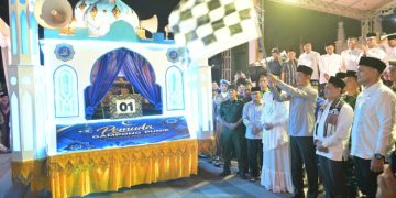 Sekda Aceh Lepas Pawai Takbir Idul Fitri 1447 H di Masjid Raya Baiturrahman