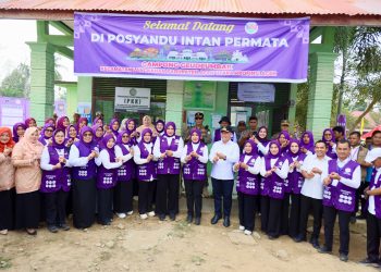 Marlina Muzakir Bersama Ketum TP Posyandu Salurkan Bantuan di Aceh Utara