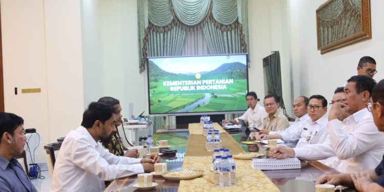 Bahas Pemulihan Sawah dan Kebun dengan Mentan, Gubernur Mualem: Kami Butuh Dukungan Pak Menteri